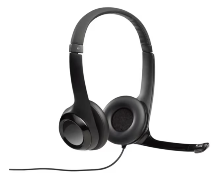 Audífonos de Diadema LOGITECH Alámbricos On Ear H390 USB Negro